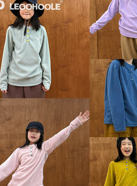 LEOOHOOLE |哦哦乐抗静电超细旦轻肤绒YKK扣儿童a类T恤打底衫2025