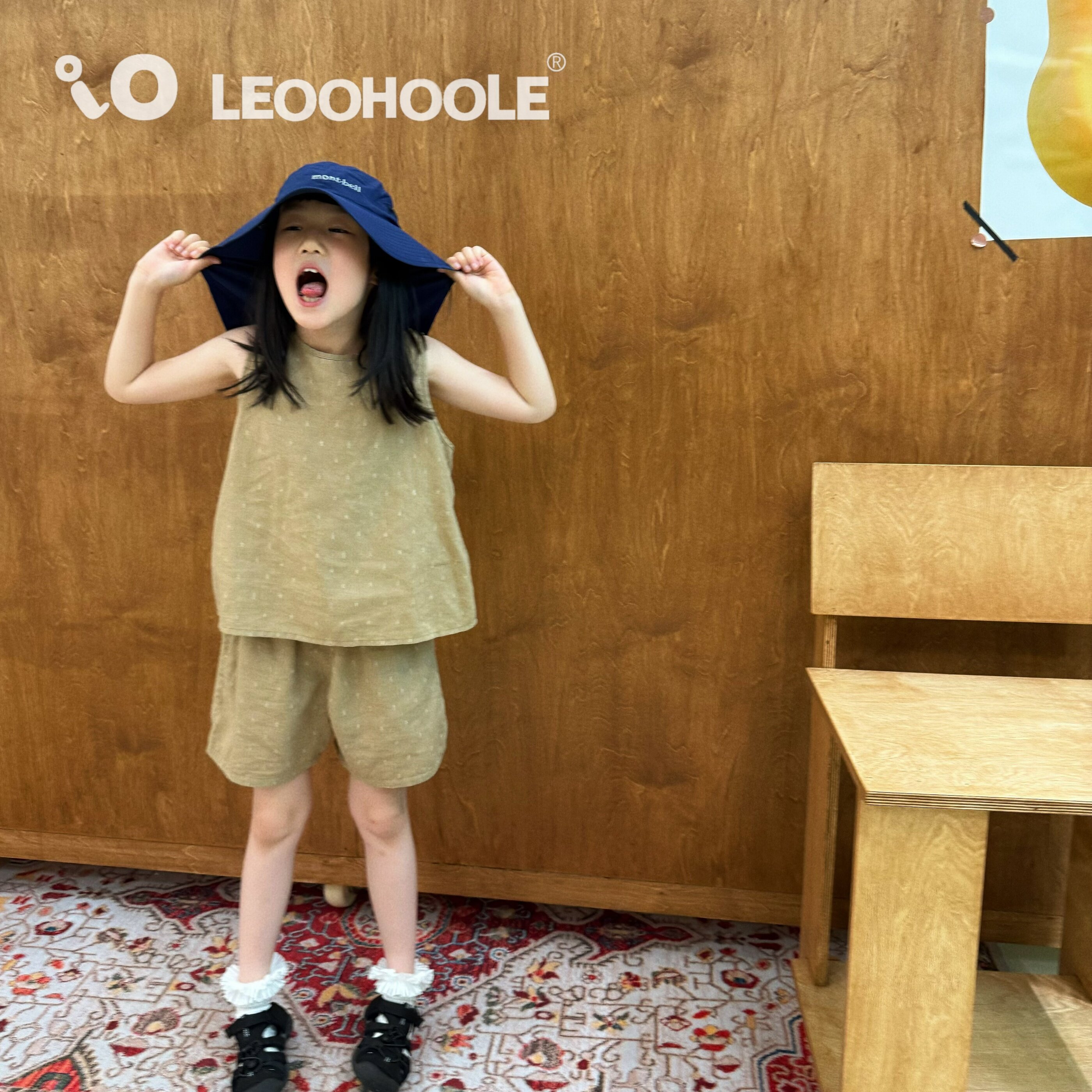 LEOOHOOLE | 哦哦乐 限定汉麻有机棉小树叶 背心+短裤套装 男女童
