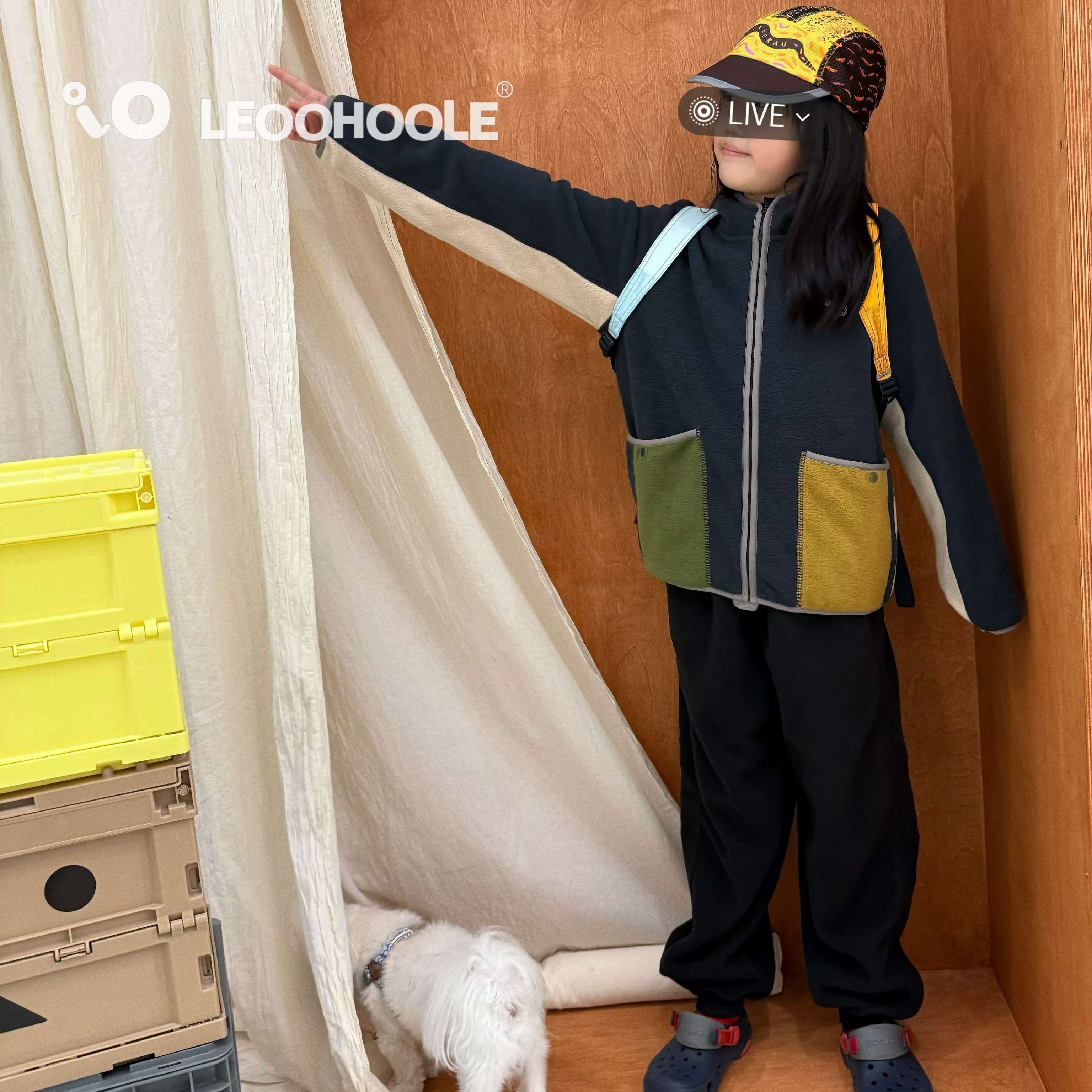 LEOOHOOLE | 哦哦乐 撞色口袋抗静电厚实绒面保暖摇粒绒连帽外套,童装/婴儿装/亲子装,普通外套,淘宝优惠券,粉丝福利购,淘宝优惠卷