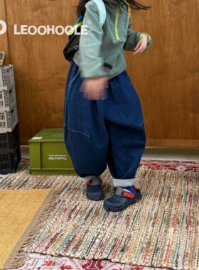 LEOOHOOLE | 哦哦乐 100cotton 压线厚度仿牛仔日式气球裤哈伦裤