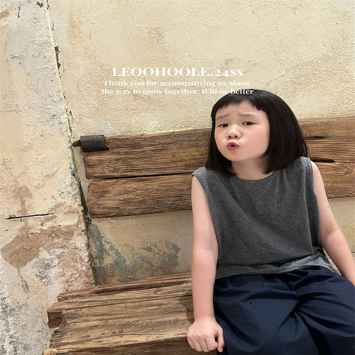 LEOOHOOLE | 哦哦乐 麻料针织纯色背心