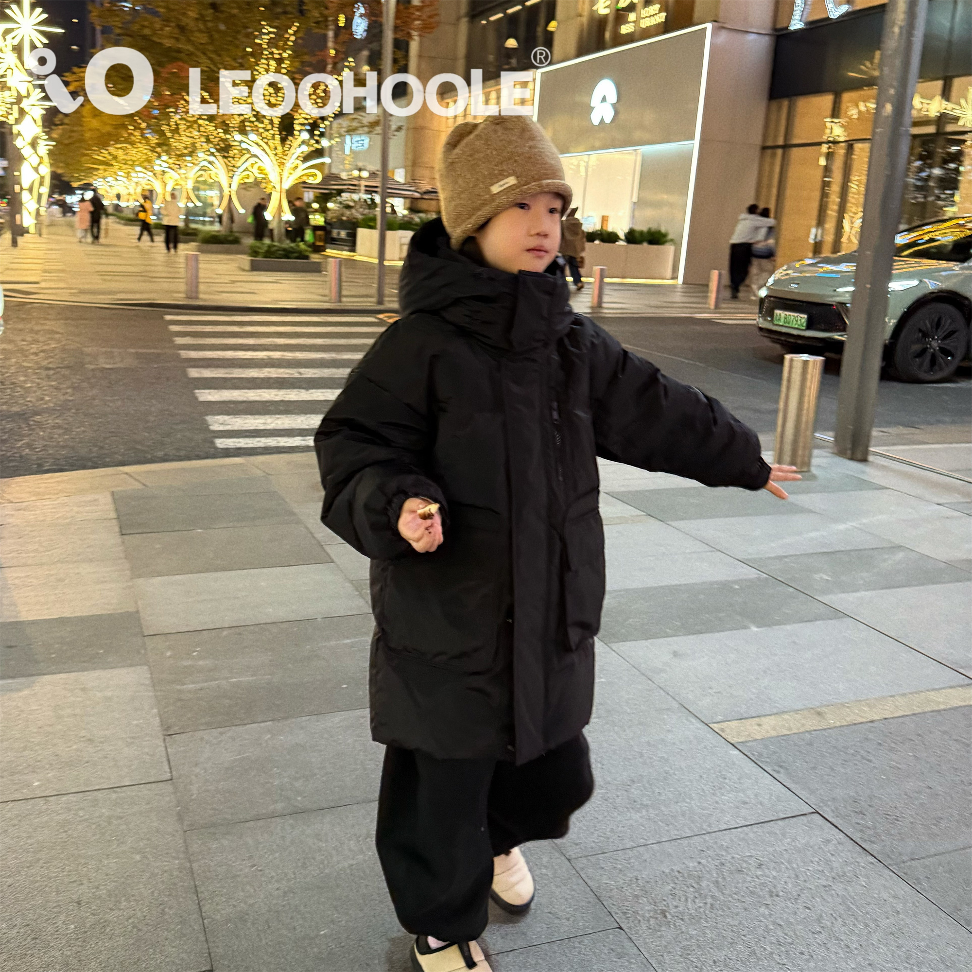 LEOOHOOLE | 哦哦乐 亲子超厚实新国标90白鸭绒长款羽绒服外套