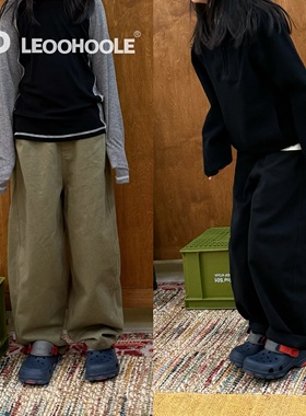 LEOOHOOLE | 哦哦乐 必入款 经典裤型定番100%有机棉上学哈伦裤
