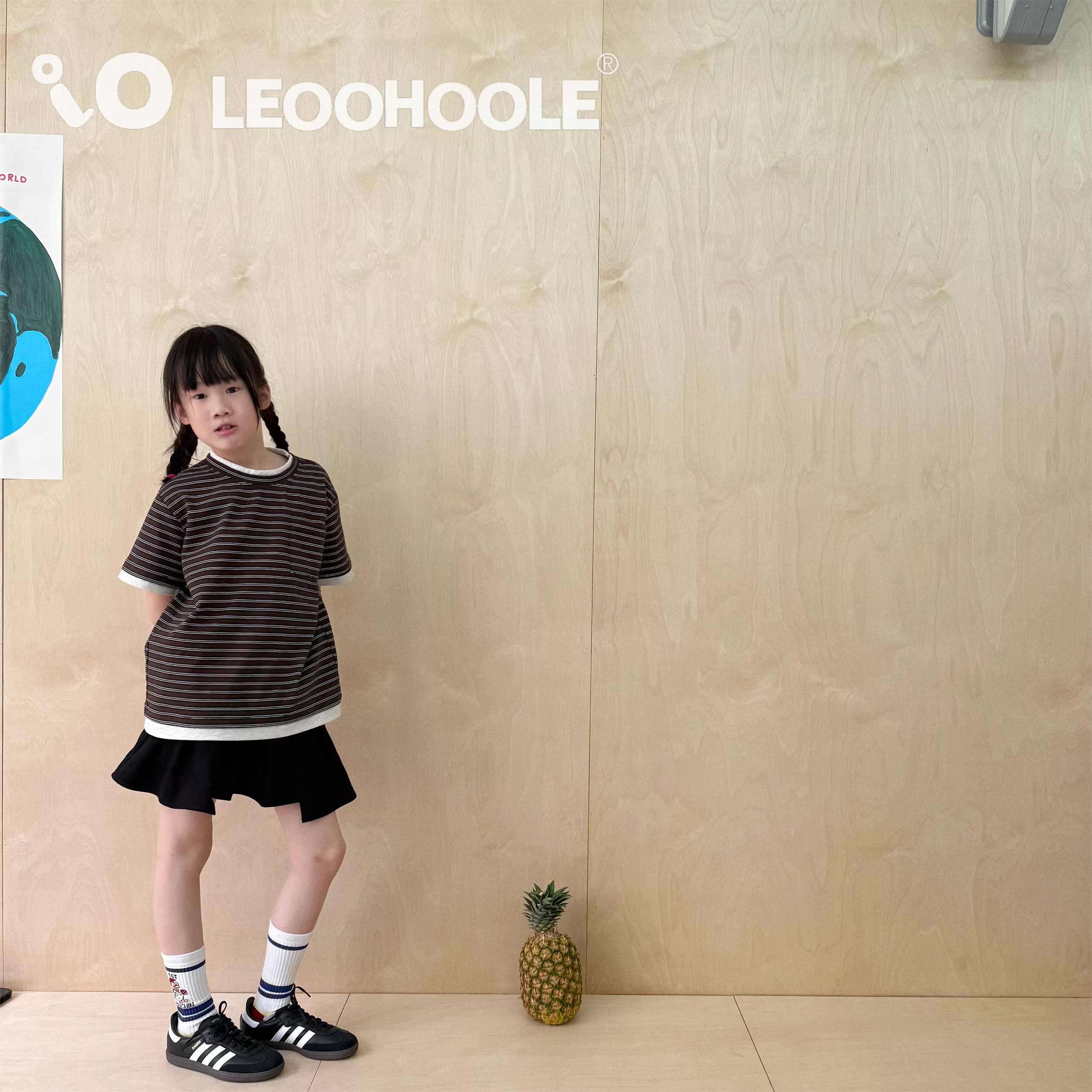 LEOOHOOLE | 哦哦乐 拼接撞色假两件条纹短袖T恤,童装/婴儿装/亲子装,T恤,淘宝优惠券,粉丝福利购,淘宝优惠卷