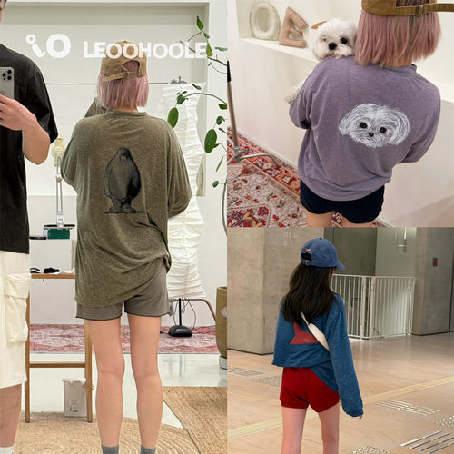 LEOOHOOLE | 哦哦乐 童趣满满后背印花雪花色亚麻长袖T恤防晒T
