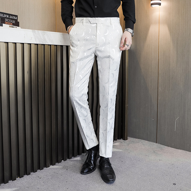 主推男士工作服大码修身西裤婚礼时尚外贸跨境U8660黑色p80,男装西裤,星座1616