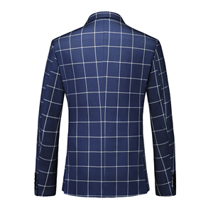 长期款主推男士镂空修身时尚大码西服三件套外贸跨境8370粉色p260图片