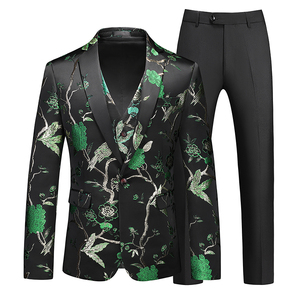 主推男士大码西服三件套镂空修身时尚一粒扣外贸跨境918绿色p255,男装西服,星座1616