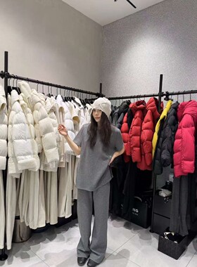 加绒烫钻短袖t恤时尚套装两件套