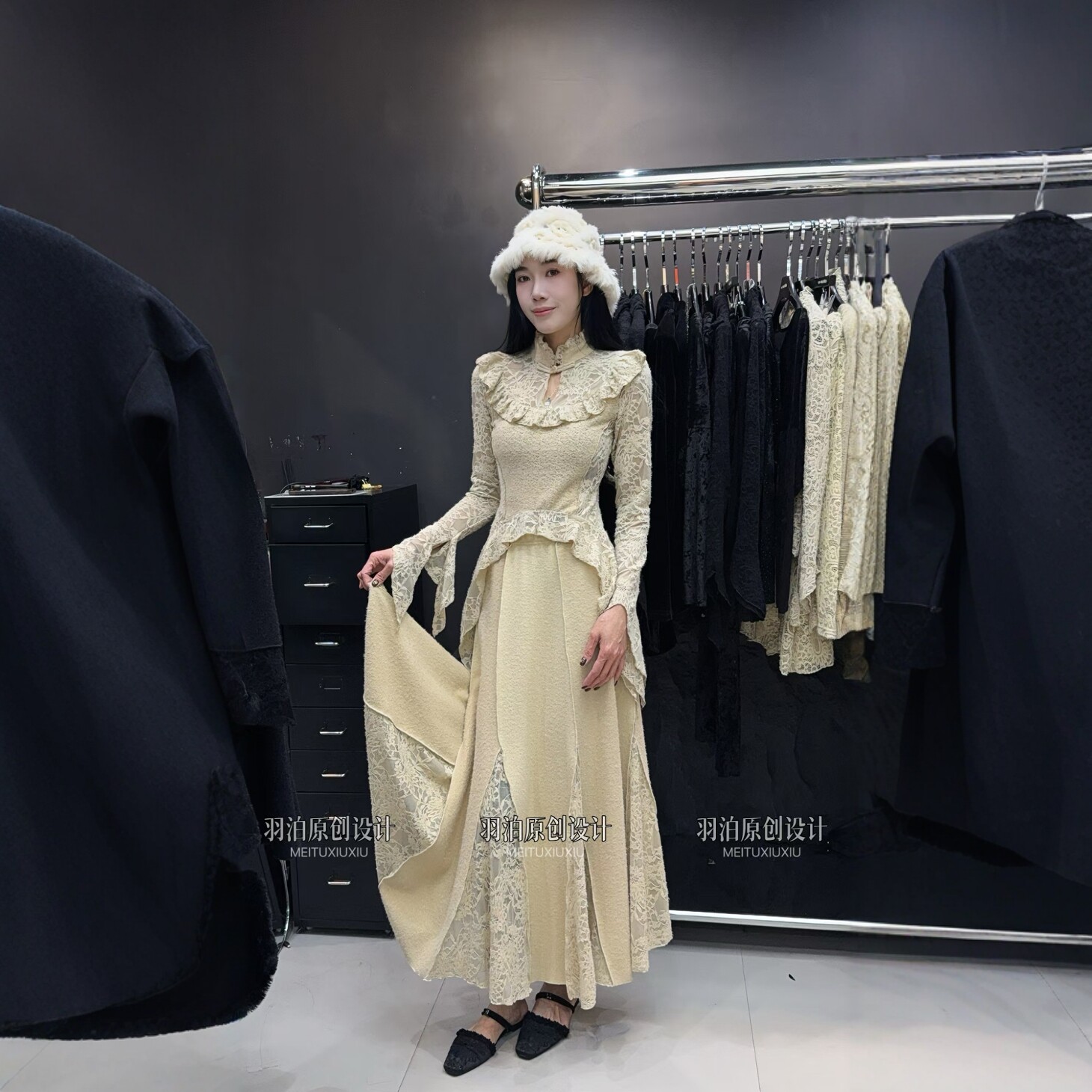 喇叭袖拼蕾丝新中式国风衬衫女潮