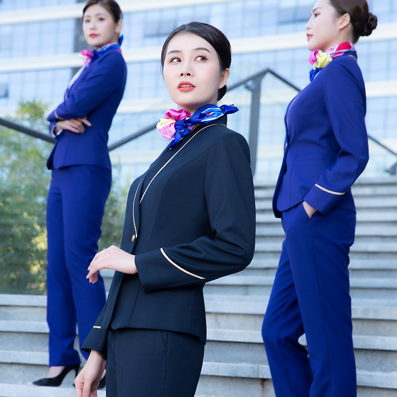 南航空姐制服女职业套装高端气质服务员餐饮物业营销售楼处工作服