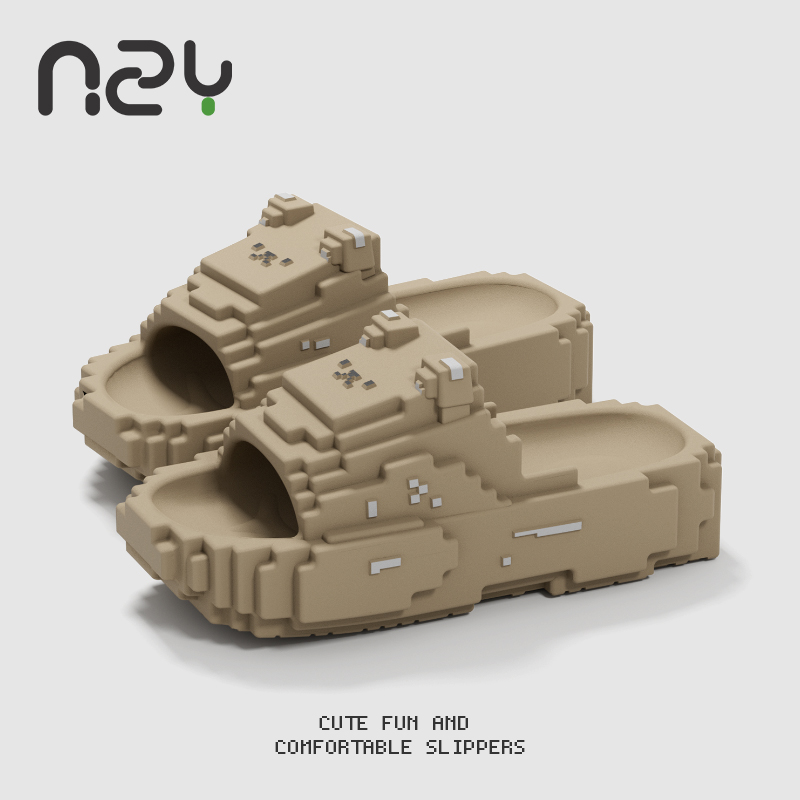 凡集积木像素拖鞋男士夏季新款