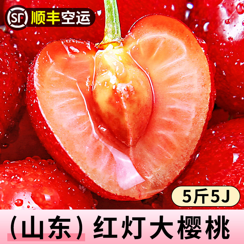 山东红灯大樱桃5斤新鲜当季水果时令整箱包邮国产车厘子烟台美3早