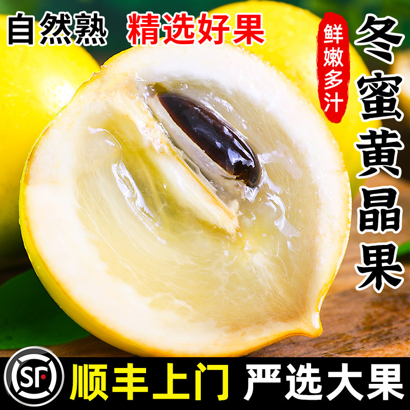黄晶果新鲜正宗冬蜜鲜果四季黄宝石大果高山特产高端牛奶果黄晶果