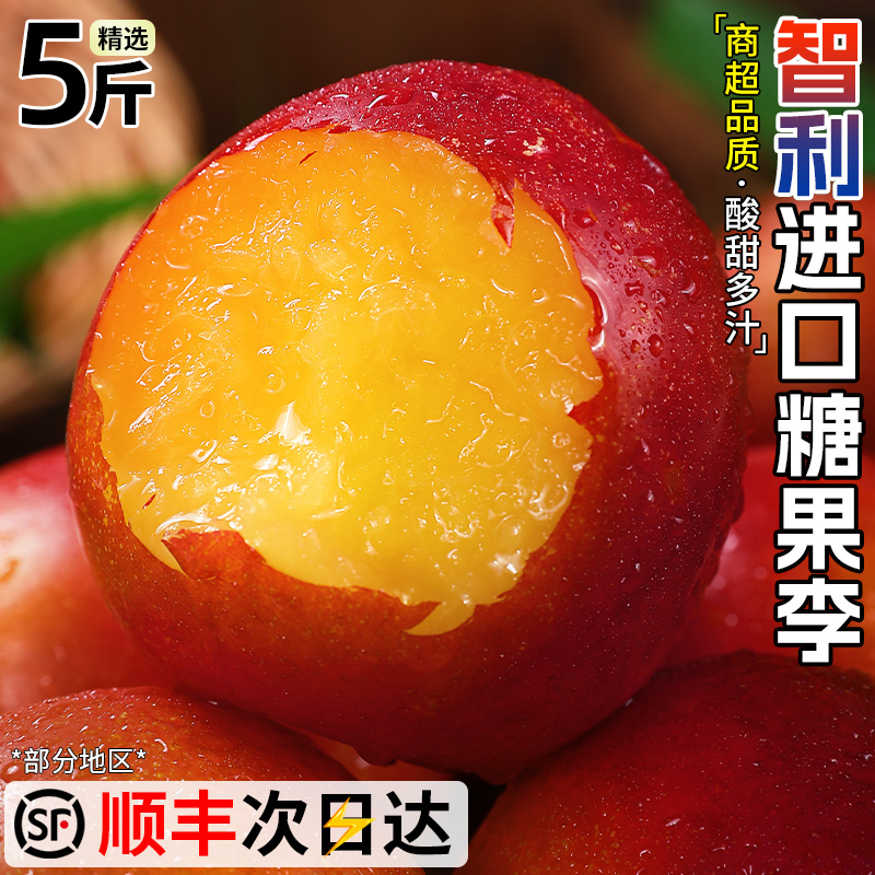 推荐进口李子5斤！大果软甜如蜜