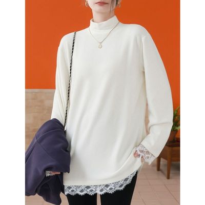 半高领德绒打底衫女秋冬可外穿