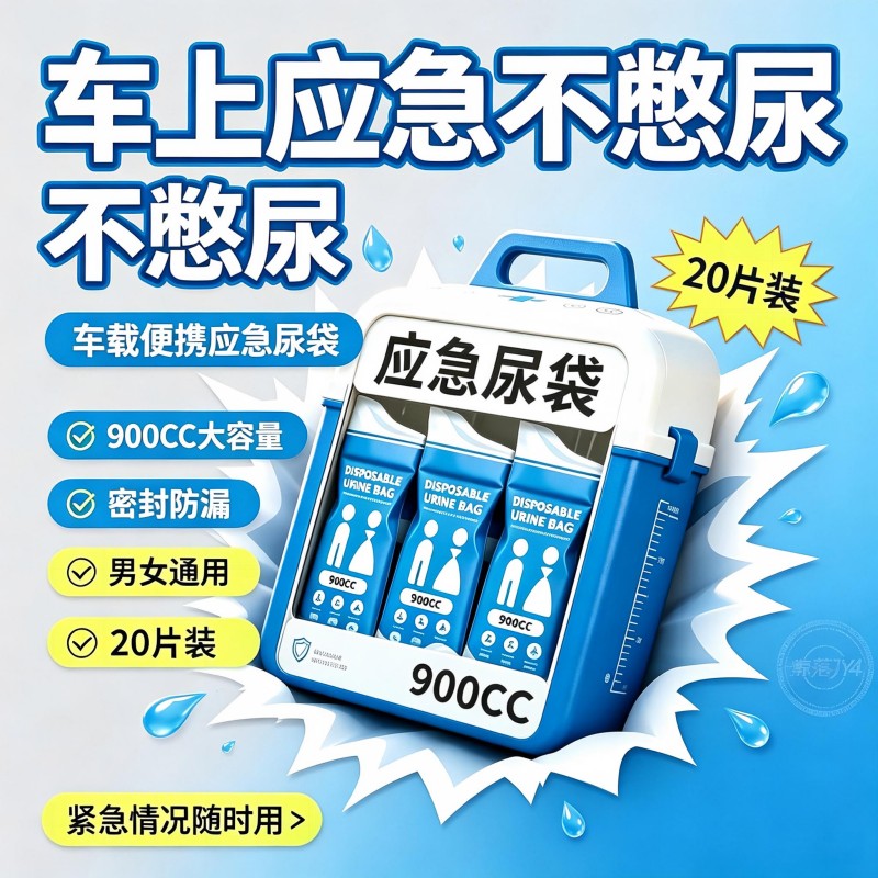 【20袋】大口径防漏车载应急尿袋