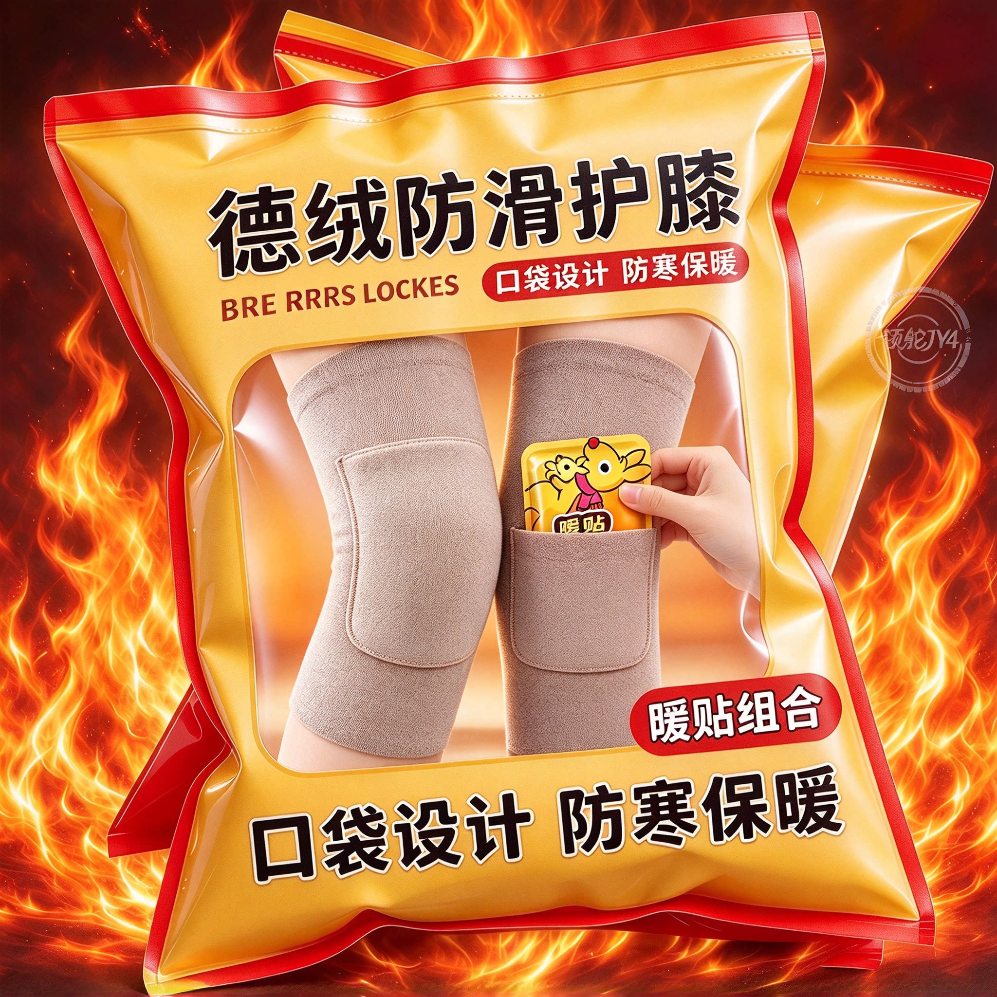 德绒护膝保暖贴老人秋冬御寒