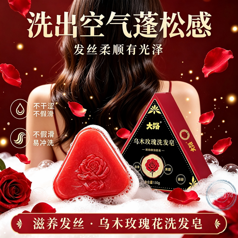 乌木玫瑰植萃控油去屑洗发皂