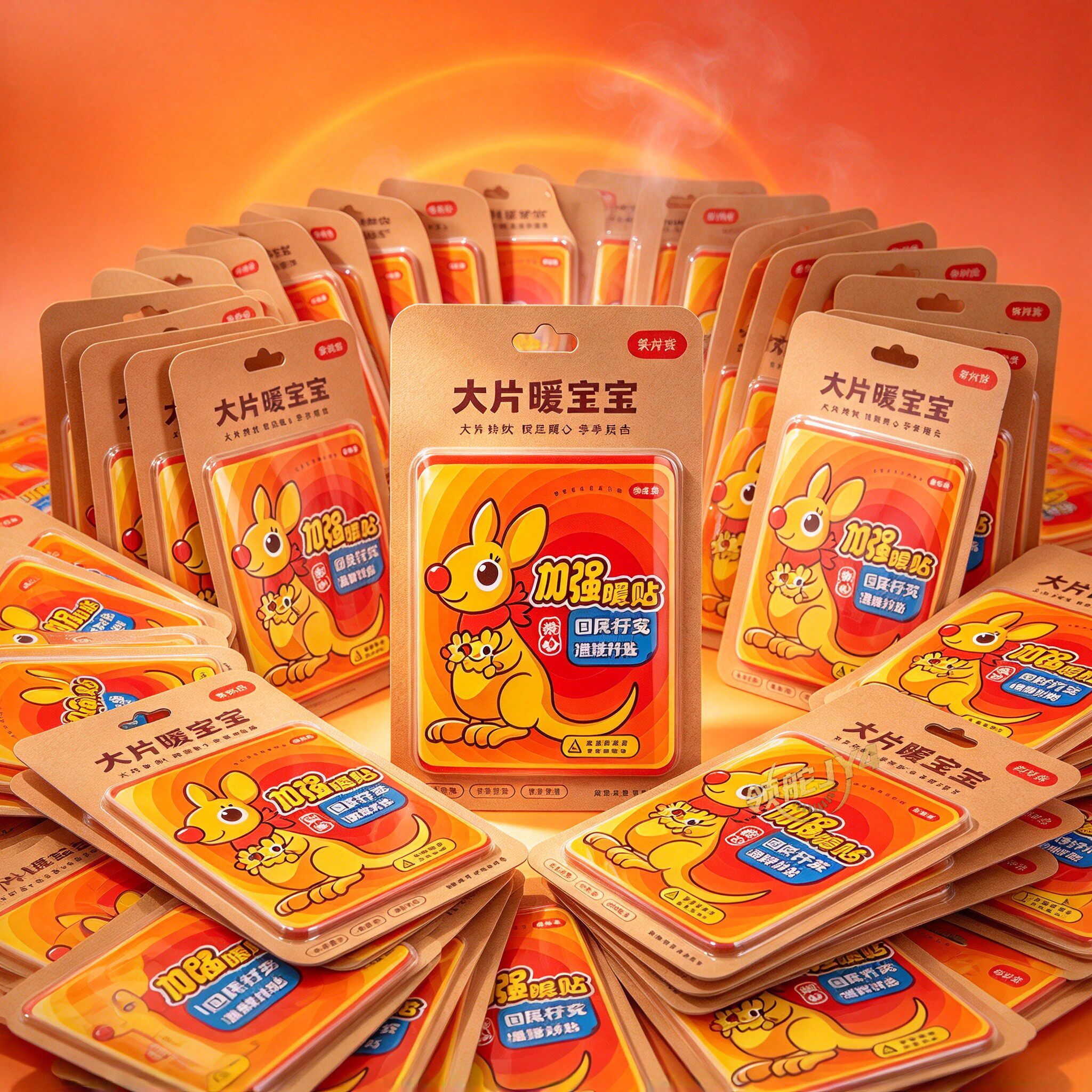 大号袋鼠自发热暖宝宝贴持久保暖
