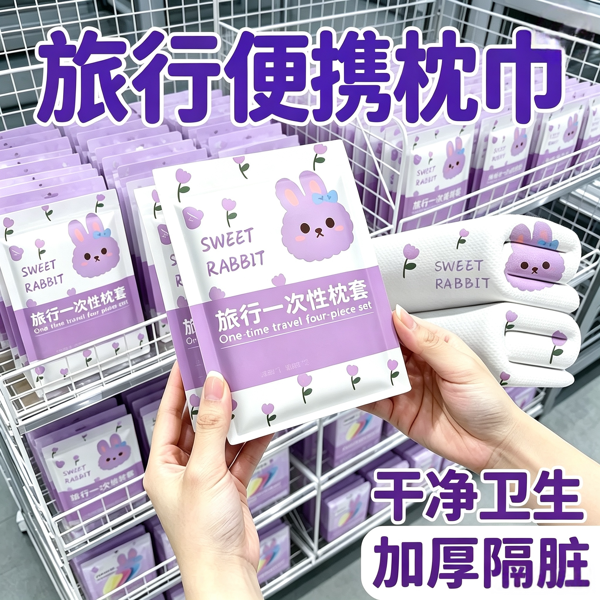 一次性加厚隔脏旅行枕巾枕套