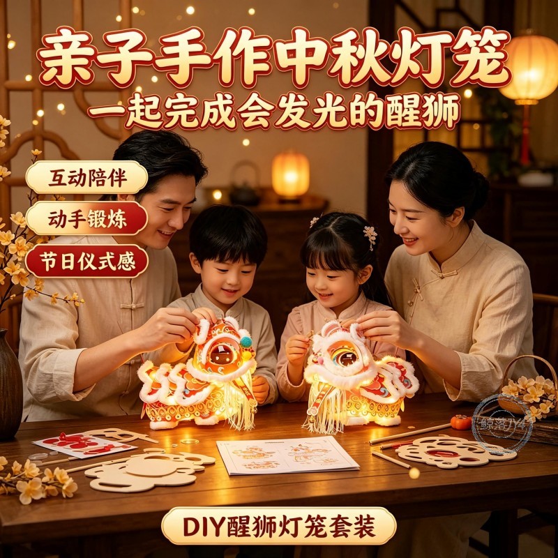 【4套】非遗舞龙醒灯笼DIY材料包