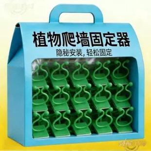 热销隐形安装 爬墙上固定器绿萝绿植攀爬夹子墙上无痕挂花架免安装