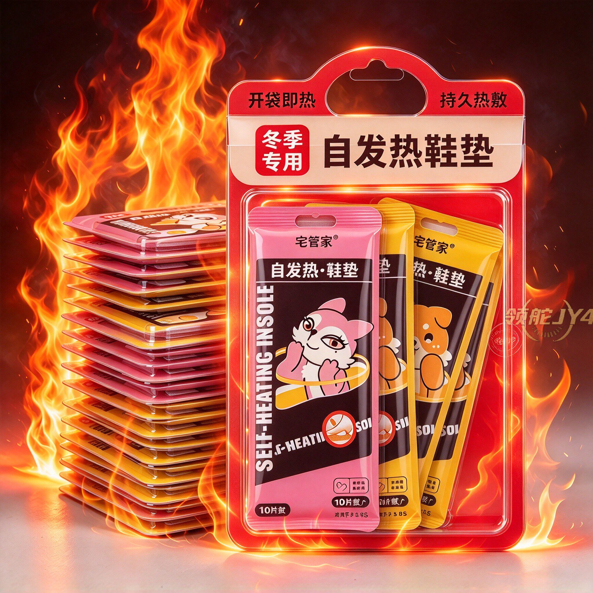 宅智家穿戴式发热鞋垫老人暖足