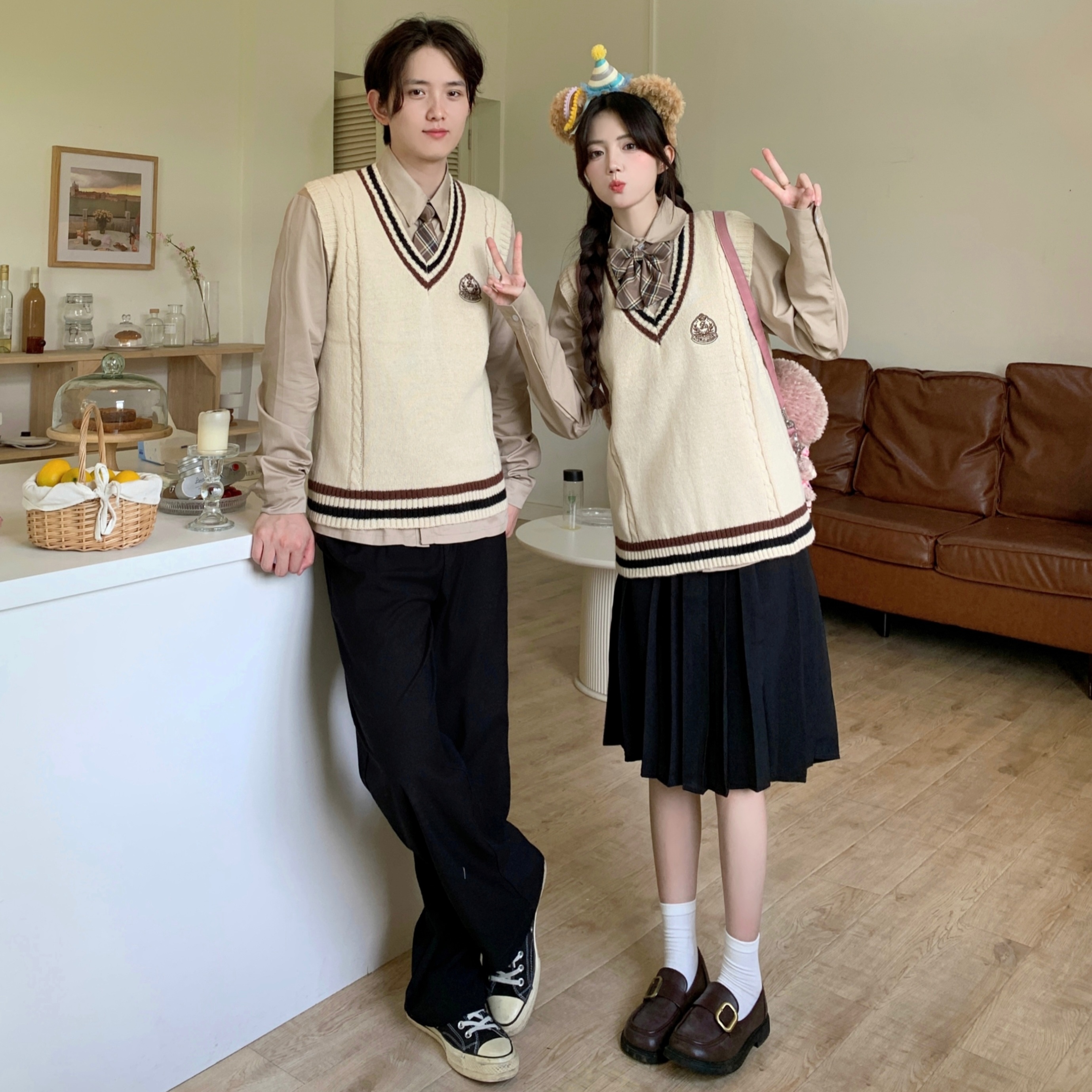 团购优惠现货日系毛衣套装