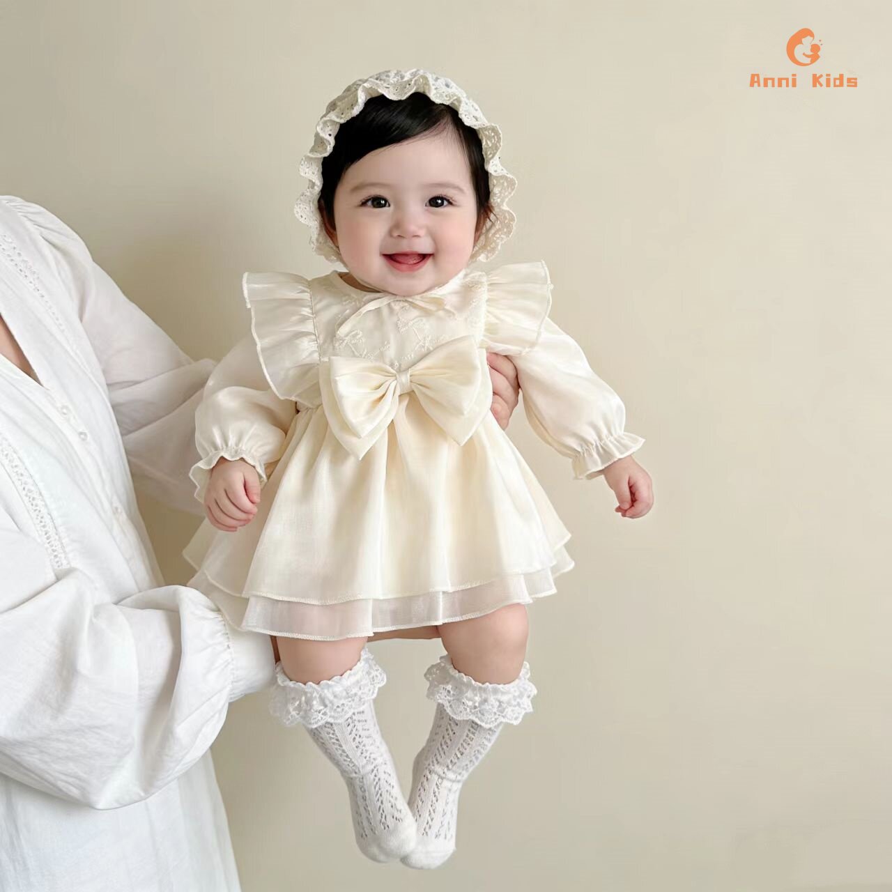 春秋小月龄女宝公主网纱礼服裙