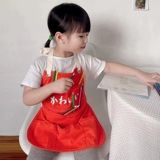 Японский детский фартук для рисования, хлопковый нагрудник, милые подтяжки для детского сада подходит для мужчин и женщин, делается под заказ, с печатью вашего логотипа