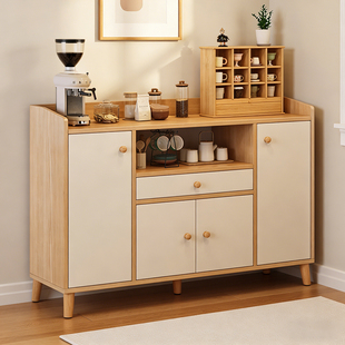 现代简约实木餐边柜靠墙柜子储物柜客厅收纳置物柜茶水柜家用橱柜