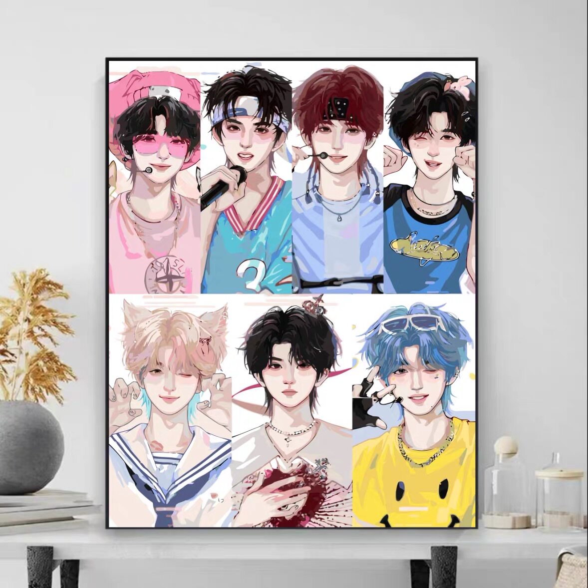 TNT时代少年团数字油画diy爱豆周边手工绘填色送闺蜜礼物装饰画