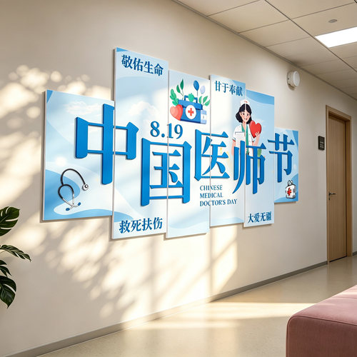 医师节医院kt板背景墙场景装饰