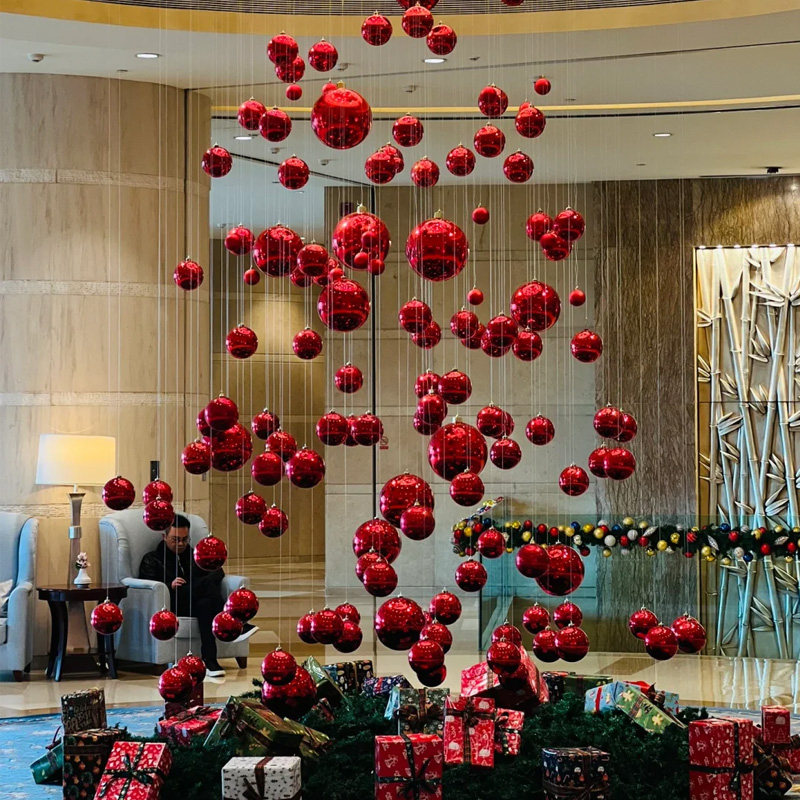 圣诞节christmas球挂件商场店铺