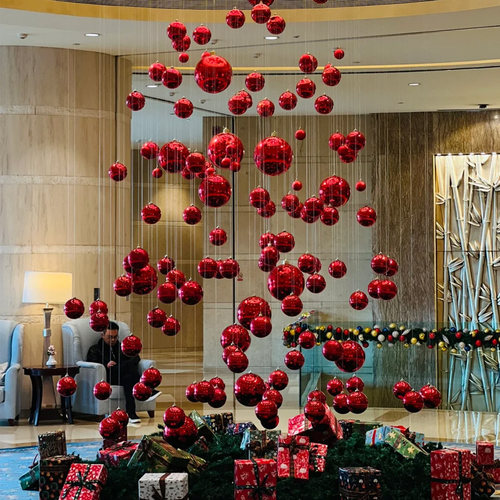 圣诞节christmas球挂件商场店铺