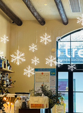 吊顶christmas球挂件圣诞节商场店铺场景布置装饰品氛围感仪式感
