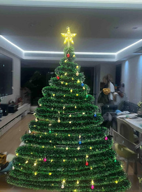 窗户圣诞树节装饰品毛条氛围感christmas仪式感店铺场景布置挂件