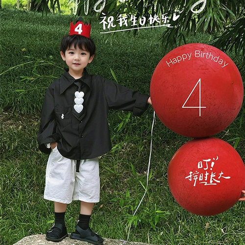 超大正圆红色气球36寸拍照出片