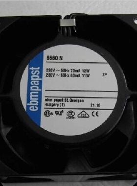 TYP 8550N 230V 80*80*38MM 德国PAPST 全金属耐高温 轴流风扇