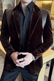 丝光绒韩版修身西服拼皮时尚休闲西装外套DX36-P148，男装西服，星座1606-1