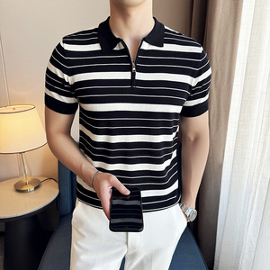 夏季男士PLO衫针织衫拉链上衣1232-P58图片
