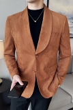 男士青果领时尚休闲西服牛皮绒西装外套DX54-P148，男装西服套装，星座1606-1