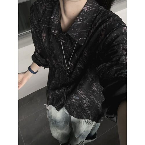 慵懒痞帅男友风衬衫中性风外套