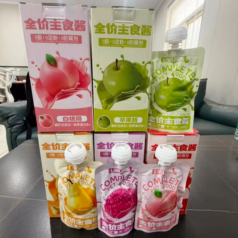 哩呜全价主食酱包犬猫通用成幼猫咪补水拌饭营养零食100g主食罐