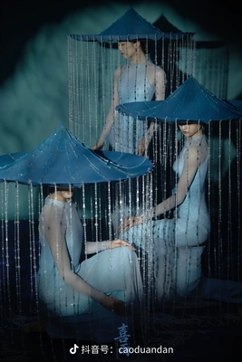 2026年春晚同款古典舞《喜雨》舞蹈演出服饰古典舞蹈服喜雨 斗笠