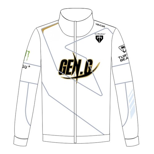 lpl2024lol全球四强决赛gen队服夹克chovy白色夹克
