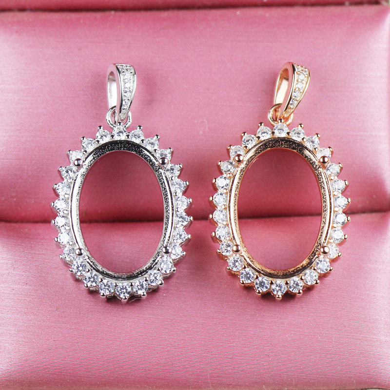 戴妃款吊坠托空托925纯银镀18K金未镶嵌椭圆形尖底宝石女挂坠底座,饰品/流行首饰/时尚饰品新,项坠/吊坠,淘宝优惠券,粉丝福利购,淘宝优惠卷