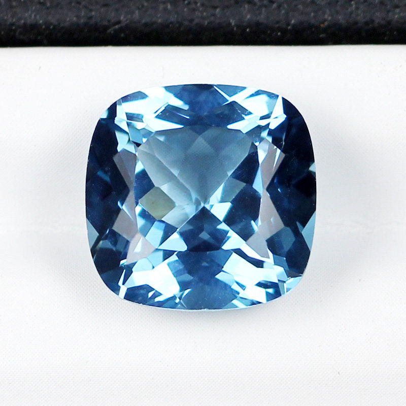 枕形垫形肥正方形蓝色尖晶石裸石大克拉未镶嵌戒指戒面吊坠半成品