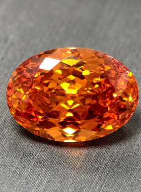 鸟巢高精切芬达石裸石椭圆形橙色宝石戒指吊坠耳钉未镶嵌精致首饰